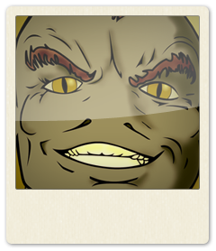 dessin représentant le portrait d'une créature du type orc ou gobelin d'heroïc fantasy