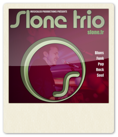 affiche pour concert du groupe Slone Trio